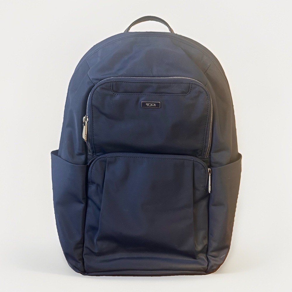 TUMI Navy Blue Nylon Backpack Laptop Travel School Everyday Bag Unisex
